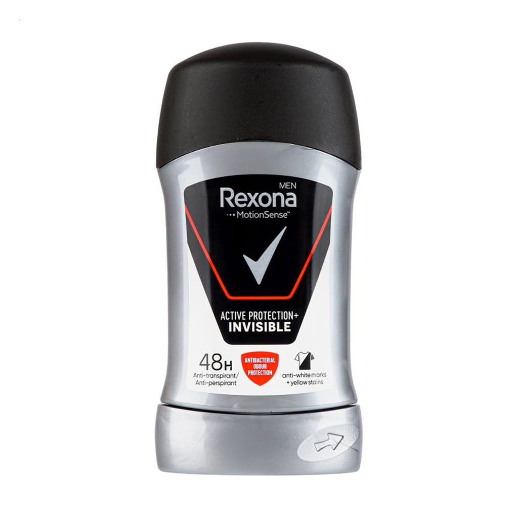 Антиперспірант стік чоловічий Rexona Men Active Protection+ Невидимий на чорному і білому активний захист, 50 мл